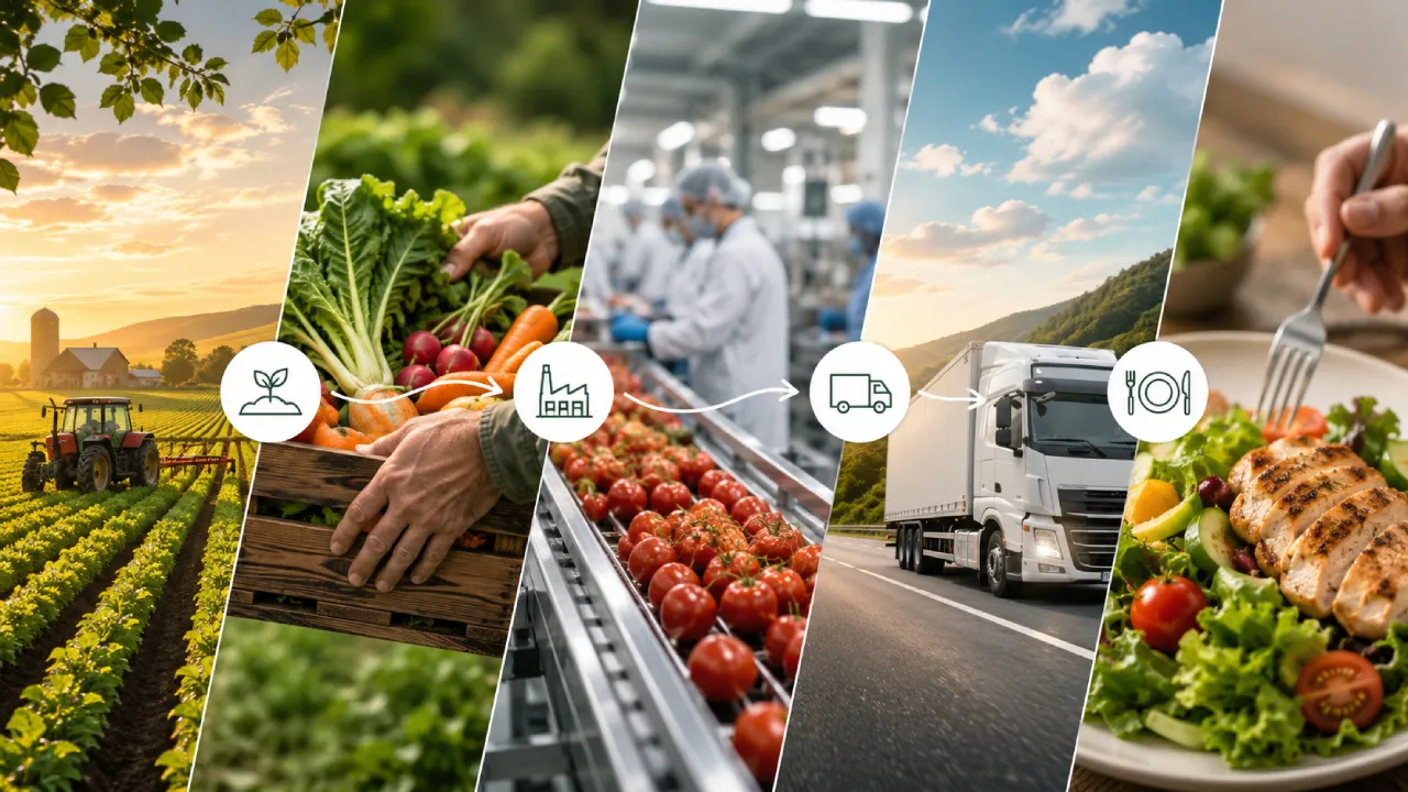 Supply chain from farm to table